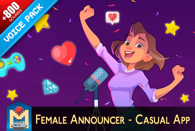 Casual App Female Voice Announcer main cover image