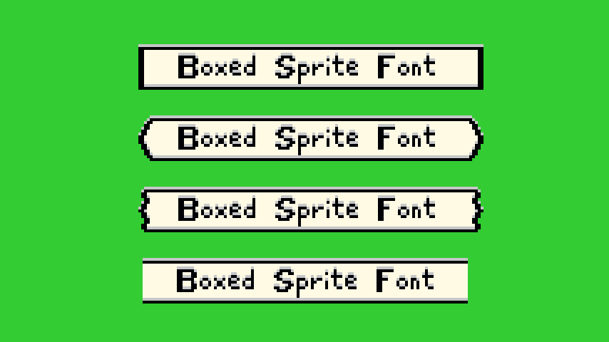 Boxed Sprite Font - Over 2700 colours combinations