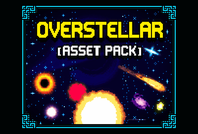[ASSET PACK] OVERSTELLAR ✨ (Animated Pixel Art Stars, Planets, Effects & Space Backgrounds Animation main cover image