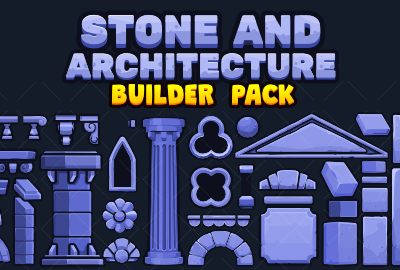 Stone and architechtural game prop pack main cover image