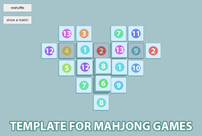 Template for mahjong classic games main cover image